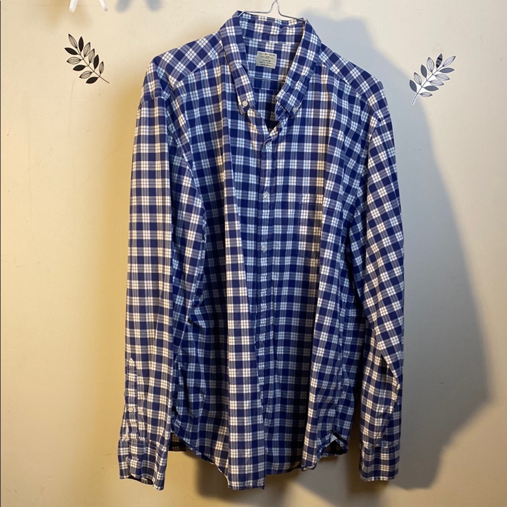 Blue Plaid Men's Shirt